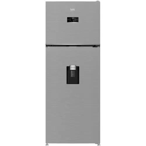 Frigider cu doua usi Beko B5RDNE504LDXB, 477 l, No Frost, Dozator apa, HarvestFresh, Everfresh+, AeroFlow, Display, Compartiment 0°C, Clasa E, H 185 cm (Argintiu)