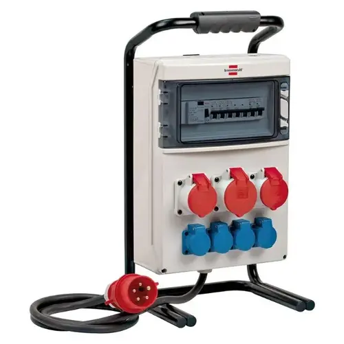 Distribuitor curent Brennenstuhl 1154900021, IP44, 400 V, 22000 W, 32/16 A, 7 prize, cablu 2 m (Alb)
