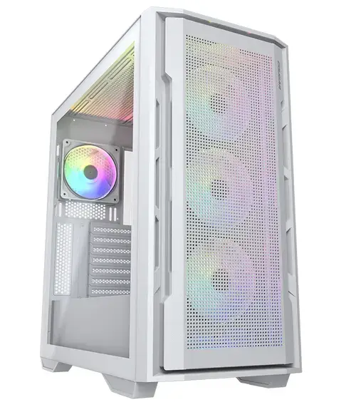 Carcasa COUGAR UNIFACE RGB, Mid Tower, tempered glass (Alb)