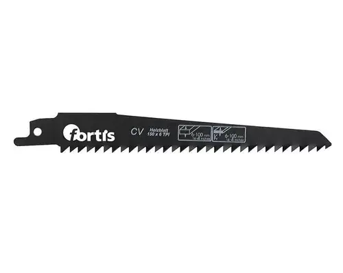 Panza fierastrau sabie Fortis 4317784772785, pentru lemn, 150/130 x 4.2, 5 bucati (Negru)