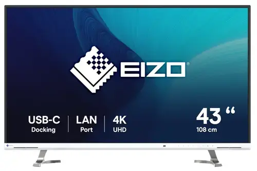 Monitor IPS LED EIZO 42.5inch EV4340X-WT, UHD (3840 x 2160), HDMi, DisplayPort, Boxe (Alb)