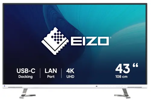 Monitor IPS LED EIZO 42.5inch EV4340X-WT, UHD (3840 x 2160), HDMi, DisplayPort, Boxe (Alb)