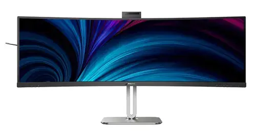 Monitor LCD VA LED Philips 48.8inch 49B2U6903CH/00, Dual QHD (5120 x 1440), HDMI, DisplayPort, Ecran curbat, Boxe (Negru/Argintiu)