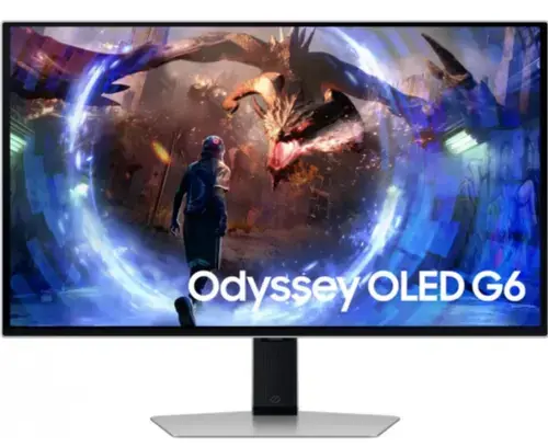Monitor Gaming QD-OLED Samsung Odyssey G6 27inch LS27DG600SUXEN, QHD (2560 x 1440), HDMI, DisplayPort, Pivot, 360 Hz, 0.03 ms (Negru/Argintiu)