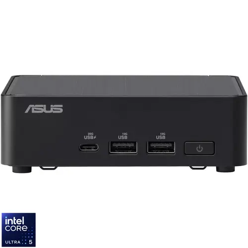 Calculator Barebone Asus NUC 14 Pro RNUC14RVKU500002I cu procesor Intel® Core™ Ultra 5 125H pana la 4.5 GHz, fara RAM, fara stocare, Intel® Arc™ Graphics, No OS, EU cord (Negru)