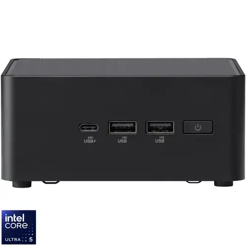 Calculator Barebone Asus NUC 14 Pro RNUC14RVHU500002I cu procesor Intel® Core™ Ultra 5 125H pana la 4.5 GHz, fara RAM, fara stocare, Intel® Arc™ Graphics, No OS, EU cord (Negru)