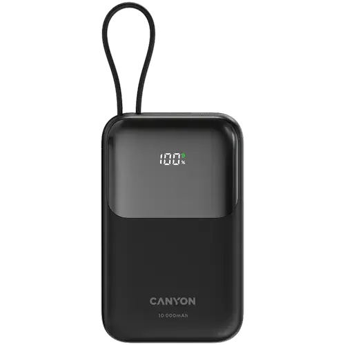 Acumulator extern CANYON CNS-CPB101BK OnPower 101, 10000 mAh, 22.5 W, USB-A/USB-C (Negru)