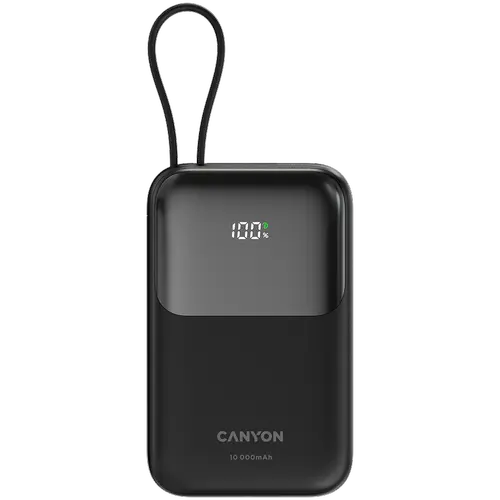 Acumulator extern CANYON CNS-CPB101BK OnPower 101, 10000 mAh, 22.5 W, USB-A/USB-C (Negru)