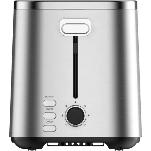 Prajitor de paine Heinner sparkle toast HTP-800SS, 800w, Capacitate 2 felii, 7 niveluri rumenire, indicator led luminos (Argintiu)