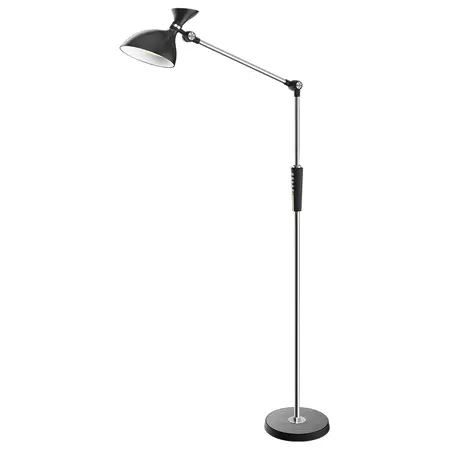 Lampa de podea LED  REBEL KOM1025, 12W+3W, 6500 K, 950 lm, diode SMD (Negru)