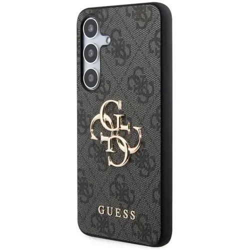 Husa Protectie Spate Guess PU 4G Metal Logo pentru Samsung Galaxy S24 (Gri)