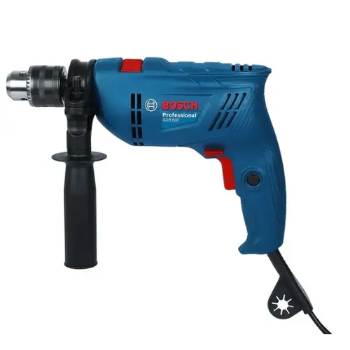 Masina de gaurit cu percutie Bosch 06011A0320, 600 W, 230 V, 3000 rpm (Albastru/Negru)