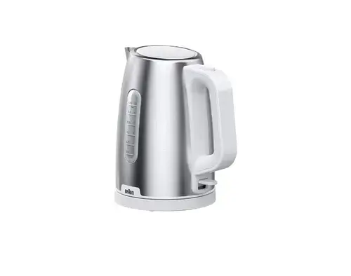 Fierbator de apa Braun WK1500 WH PurShine, 2200 W, 1.7 l, Oprire automata, Baza 360 (Alb/Inox)