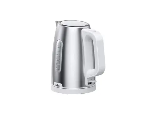 Fierbator de apa Braun WK1500 WH PurShine, 2200 W, 1.7 l, Oprire automata, Baza 360 (Alb/Inox)