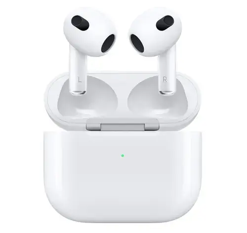 Casti True Wireless Apple AirPods (3rd generation), IPX4, Microfon, Lightning charging case (Alb)