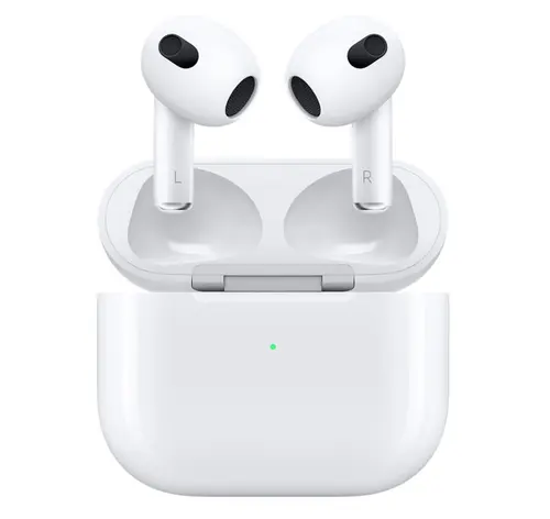 Casti True Wireless Apple AirPods (3rd generation), IPX4, Microfon, Lightning charging case (Alb)