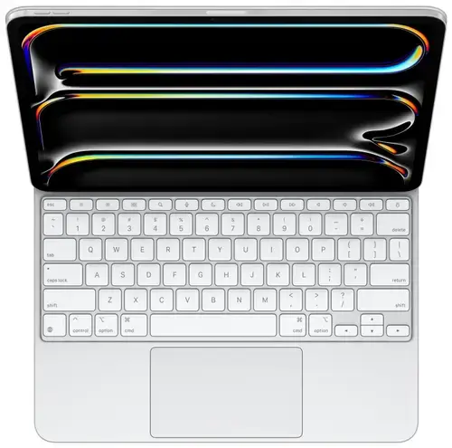 Husa cu tastura Apple Magic Keyboard MWR43LB/A pentru Apple iPad Pro 13‑inch (M4), Layout US (Alb)