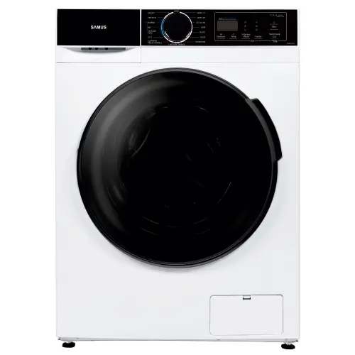 Masina de spalat rufe Samus WSADI-8143, 8 kg, 1400 rpm, Clasa A, 15 programe, Afisaj electronic, Motor inverter, Functie eliminare par de animale, Termostat reglabil (Alb)