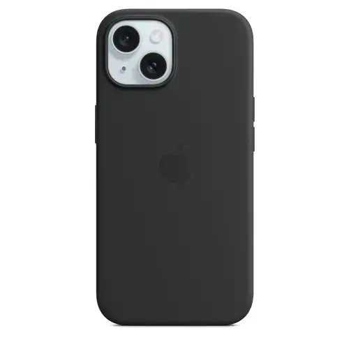 Husa Protectie Spate Apple MXPD3ZM/A pentru iPhone 15, Silicon, MagSafe (Negru)
