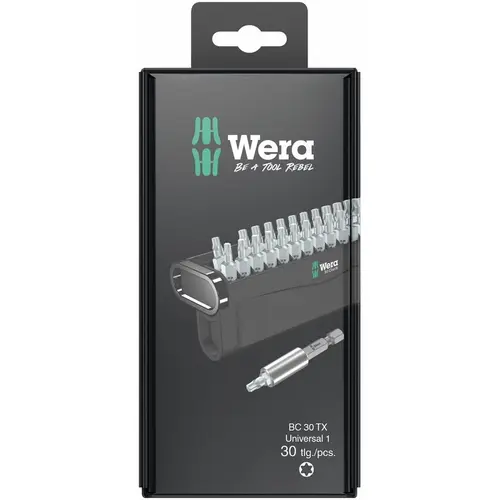 Set de biti WERA BIT-CHECK 30 TX, 30 biti, 1/4inch x 50 mm, Multicolor