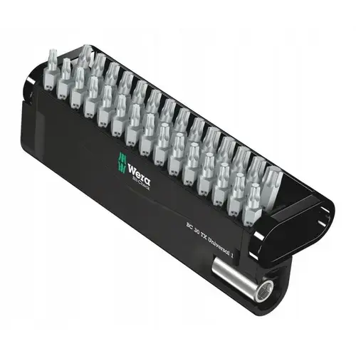 Set 30 de biti Wera, Argintiu/Negru