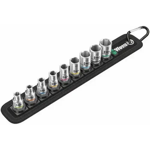 Trusa 9 biti, Wera, 1/4 inch, Multicolor
