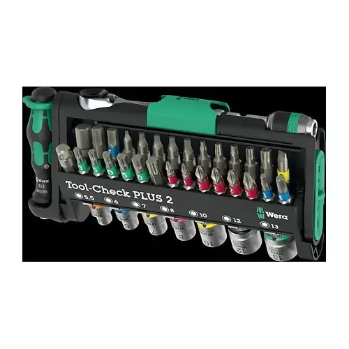 Set unelte WERA TOOL-CHECK PLUS 39 piese, 1/4inch, Verde