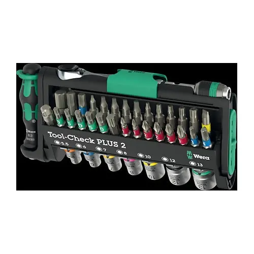Set unelte WERA TOOL-CHECK PLUS 39 piese, 1/4inch, Verde
