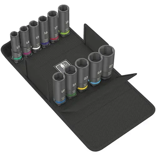Set tubulare de impact, hexagonal, 1/2 inch, 11 bucati, Wera 8790C Impaktor Deep SET1
