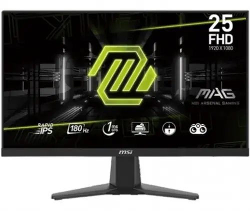 Monitor Gaming Rapid IPS LED MSI MAG 24.5inch 256F, Full HD (1920 x 1080), HDMI, DisplayPort, 180 Hz, 1 ms (Negru)