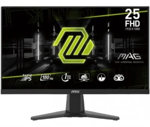 Monitor Gaming Rapid IPS LED MSI MAG 24.5inch 256F, Full HD (1920 x 1080), HDMI, DisplayPort, 180 Hz, 1 ms (Negru)