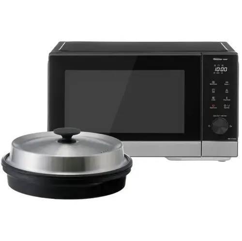 Cuptor cu microunde cu inverter Panasonic NN-GD38QSEPG, Grill Steam, 1000W, 23 l, 18 programe, (Negru)