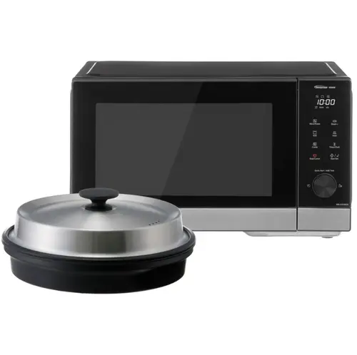 Cuptor cu microunde cu inverter Panasonic NN-GD38QSEPG, Grill Steam, 1000W, 23 l, 18 programe, (Negru)