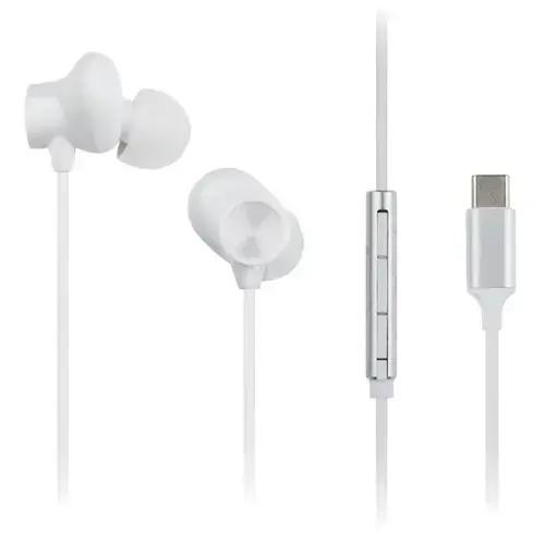 Casti Stereo Panasonic RP-TCM225DEW, Microfon, USB-C (Alb)