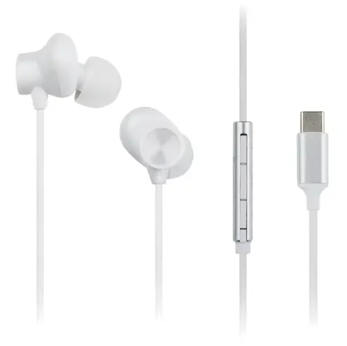 Casti Stereo Panasonic RP-TCM225DEW, Microfon, USB-C (Alb)