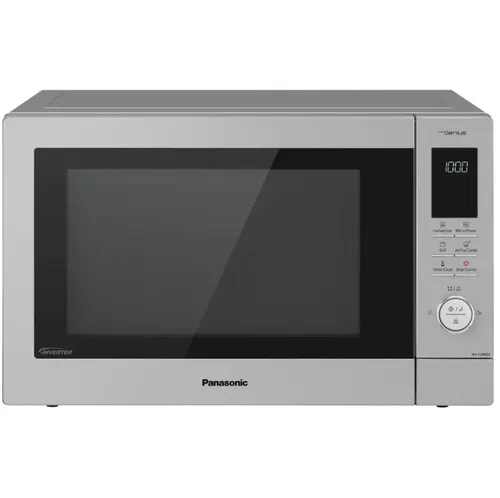 Cuptor cu microunde Panasonic NN-CD88QSEPG cu inverter si grill, 34 l, 1000 W, 27 programe automate, blocare pentru copii (Argintiu)