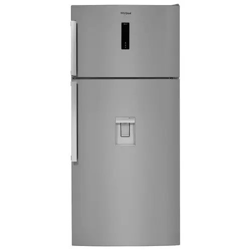 Frigider cu doua usi Whirlpool W84TE 72 X AQUA 2, 574 l, Dual No Frost, Clasa E, Dispenser apa, H 186 cm (Inox)