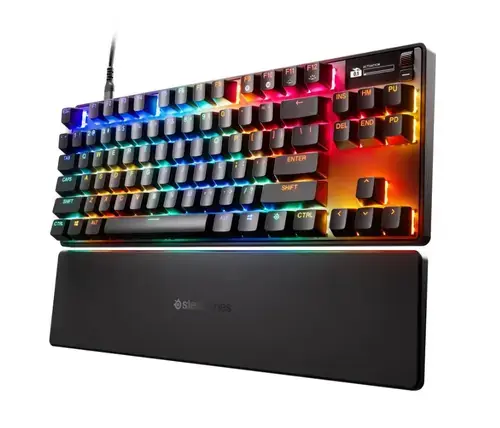Tastatura Gaming Mecanica Steelseries Apex Pro TKL Gen 3, USB, Iluminare RGB, Switch-uri OmniPoint 3.0 HyperMagnetic, Layout US English (Negru)