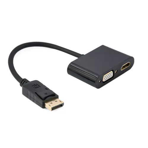 Adaptor Gembird A-DPM-HDMIFVGAF-01, DisplayPort, HDMI, VGA (Negru)