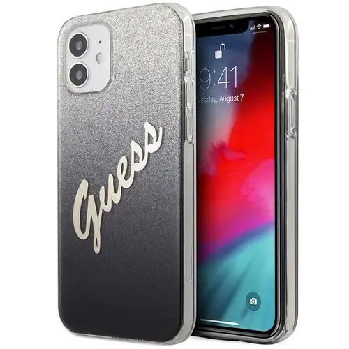 Husa de protectie Guess Vintage pentru Apple iPhone 12 mini (Negru)