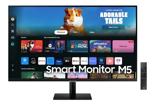 Monitor VA LED Samsung 32inch LS32DM500EUXDU, Full HD (1920 x 1080), Boxe, Bluetooth, HDMI, 4 ms (Negru)