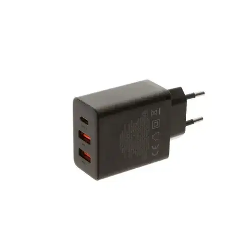 Incarcator Retea Baseus Cube, 30 W, 3 A, USB-C, 2 USB-A (Negru)