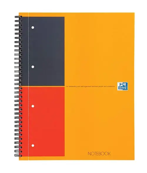 Caiet cu spirala OXFORD Int. Notebook, A4+, 80 file-80g/mp, hardcover, scribzee, dictando