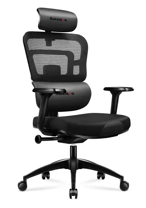 Scaun gaming Huzaro Combat 7.0, max 150 kg, Perna de cap si lombara ajustabile (Negru)