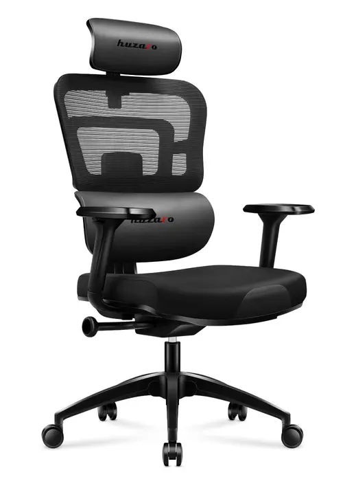 Scaun gaming Huzaro Combat 7.0, max 150 kg, Perna de cap si lombara ajustabile (Negru)