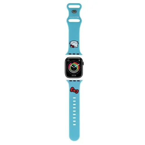 Curea Hello Kitty Silicone Kitty Head pentru Apple Watch 42mm / 41mm / 40mm / 38mm Series, Albastru