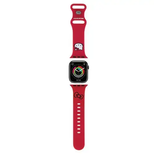Curea Hello Kitty Silicone Kitty Head pentru Apple Watch 42mm / 41mm / 40mm / 38mm Series, Rosu