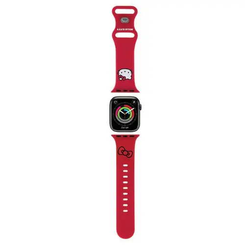 Curea Hello Kitty Silicone Kitty Head pentru Apple Watch 42mm / 41mm / 40mm / 38mm Series, Rosu