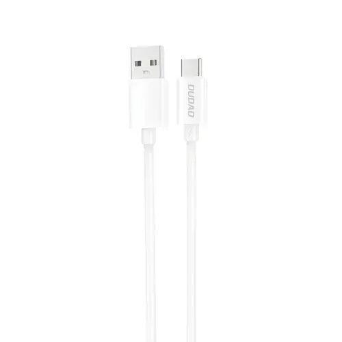 Cablu pentru incarcare si transfer de date Dudao L4ST, USB/USB-C, 2A, 1m, Alb