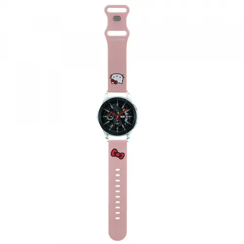 Curea Hello Kitty Silicone Kitty Head pentru Samsung Galaxy Watch / Huawei Watch 46mm / 45mm / 41mm Series, Roz